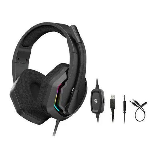 A4Tech A4-G260P Bloody gejmerske slušalice sa mikrofonom, 50mm/16ohm, USB za RGB, 3,5mm crne