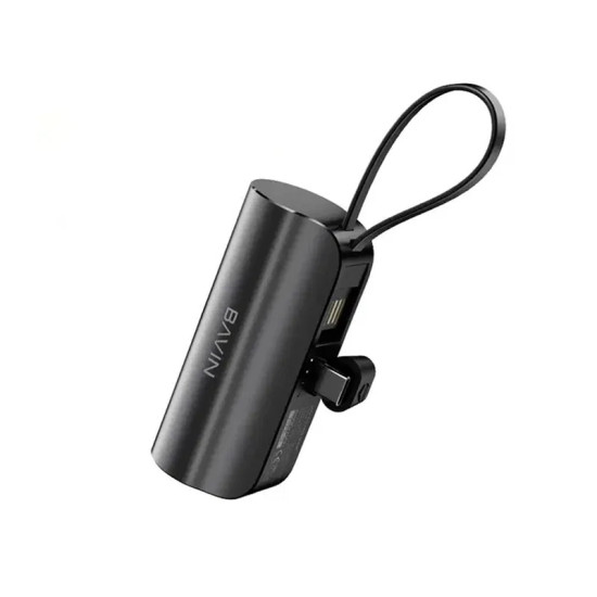 Bavin PC012 PRO 5000mAh USB-C port + kabl type-C power bank Li-ion externa baterija (crni)