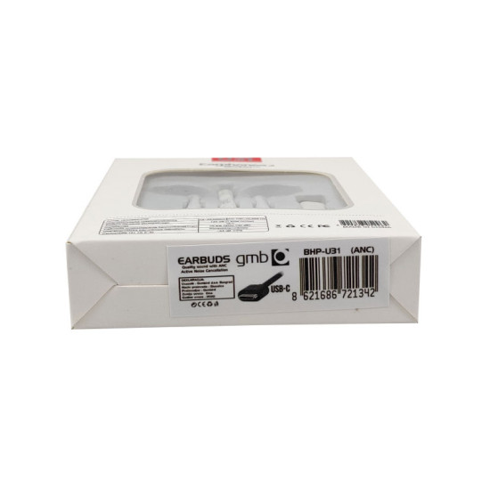 Gembird BHP-U31 MP3 slusalice sa mikrofonom + volume kontrol (1xType-C) ANC (299)