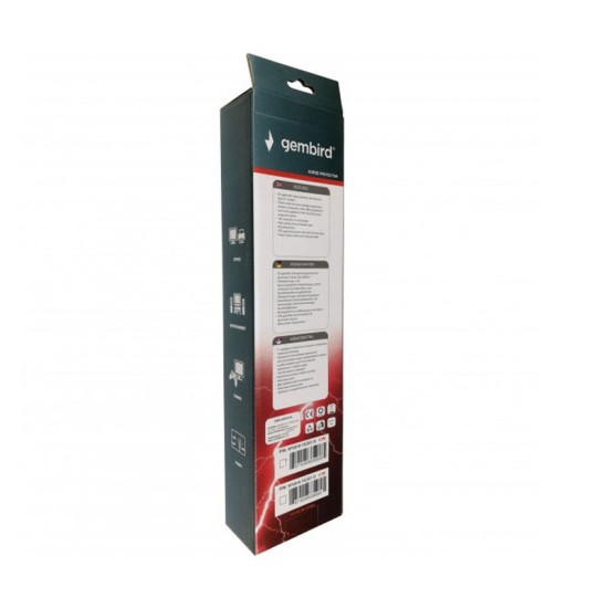 Gembird SPG6-B-15 6 utičnica (3x1.0mm) black produžni kabel sa zaštitom 4.5m