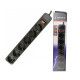 Gembird SPG6-B-6  6 uticnica(3x1.5mm, 16A,3500W) black produžni kabl sa zaštitom 1.8m