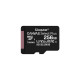 Kingston SDCS2/256GB MicroSD 256GB, Canvas Select Plus, Class 10 UHS-I U3 V30 A1, Read up to 100MB/s, Write up to 85MB/s, w/SD adapter