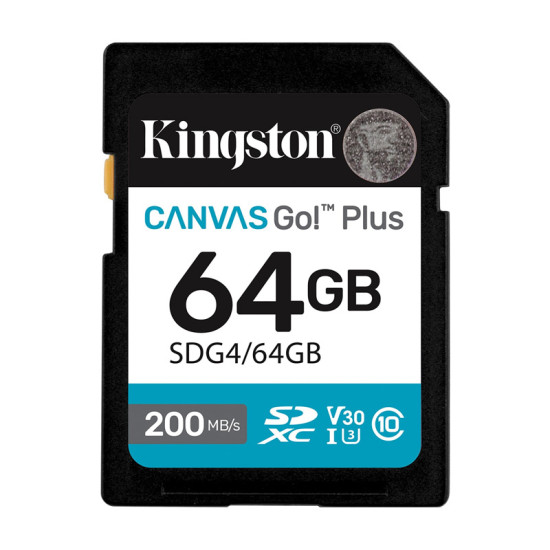Kingston SDG4 64GB SD Card 64GB, Canvas Go! Plus memorijska kartica