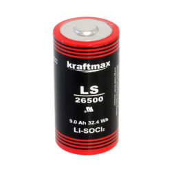 Kraftmax LS26500 3.6V 9Ah Li-SOCl2 litijumska baterija