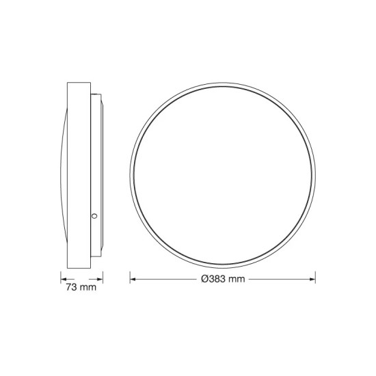 Osram CEILING LUXO 24W 840 IP20 CRNA FI38 2640lm LED plafonjera