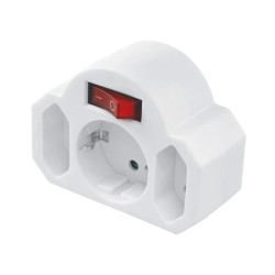 Prosto NVK3/WH-P strujni razdelnik sa 3 utičnice + prekidač