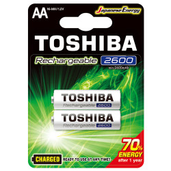 Toshiba AA 1/2 1.2V 2600mAh Ni-MH Charged Ready To Use punjiva baterija