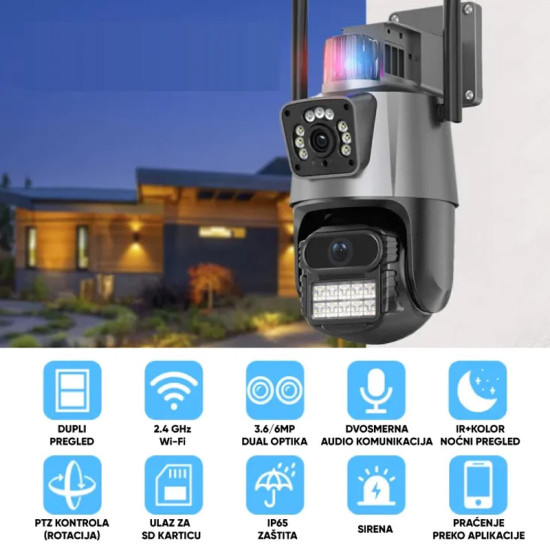 WFIP-4302X IP Wi-Fi dual kamera