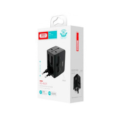 XO WL01 EU,UK,USA 6A AC univerzalni traveler punjač crni