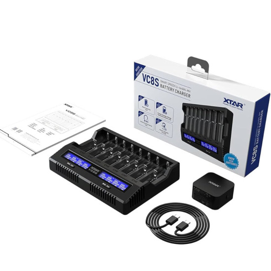XTAR VC8S punjač Li-ion, Ni-Cd, Ni-MH baterija