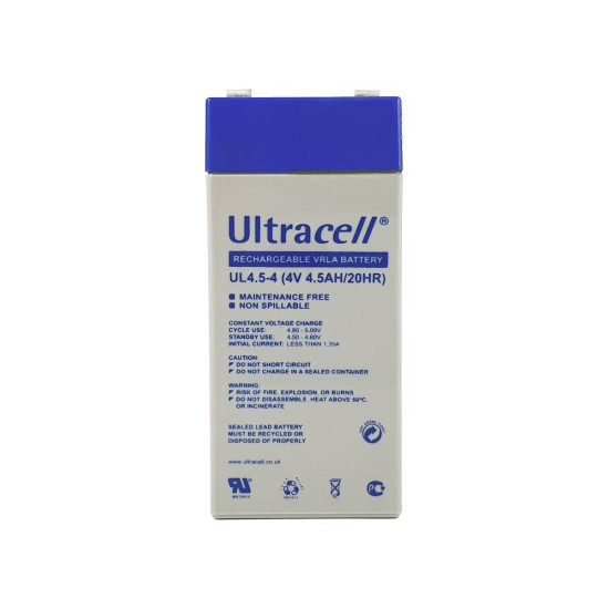 Ultracell UL4.5-4 4V 4.5Ah VRLA stacionarni akumulator