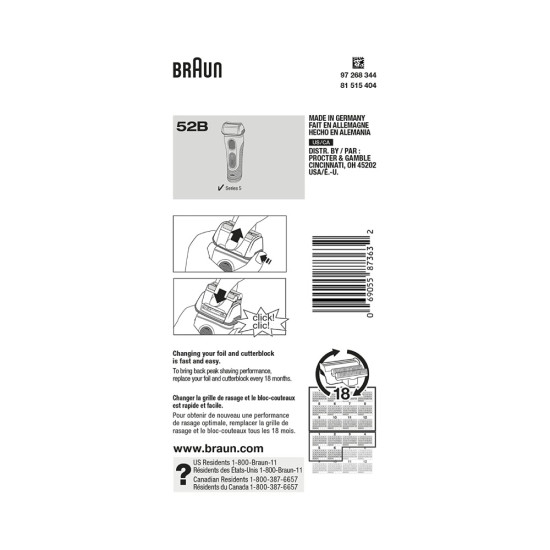 Braun 52B (Series 5) kaseta