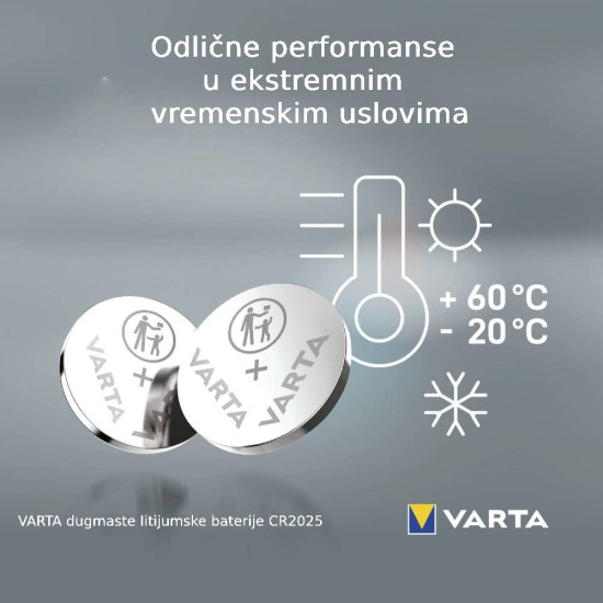 Varta CR2025 1/1 3V litijumska baterija