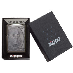 Zippo 49025 Black Ice Currency Design upaljač