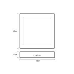 Prosto LNPS-P12/W LED pravougaona nadgradna panel lampa