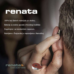Renata ZA 312 1.4V 1/6 baterija za slušni aparat