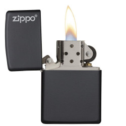 Zippo 218ZL Matte Black Zippo Logo upaljač
