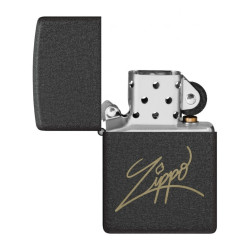 Zippo 48143 Classic Black Crackle Laser Engrave
