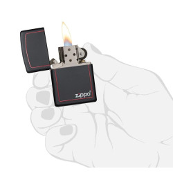 Zippo 218ZB Matte Black/Red Border upaljač