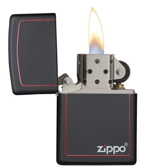 Zippo 218ZB Matte Black/Red Border upaljač